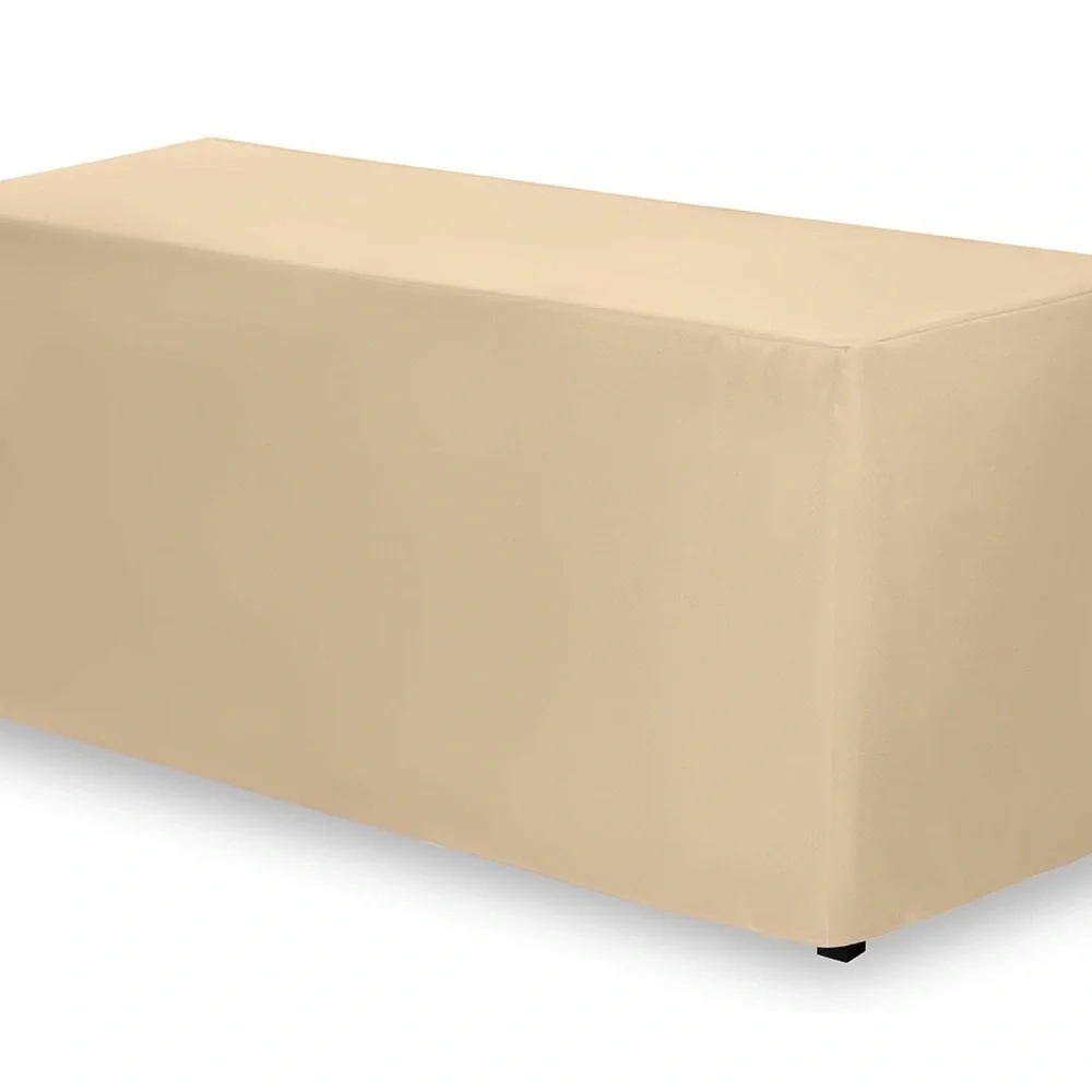 Palette Beige Fitted Tablecloth Fits standard 6 ft rectangular tables